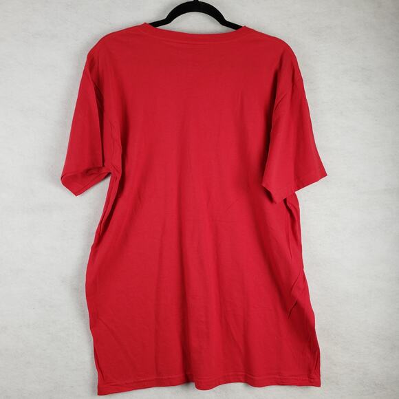 Home Alone XL Merry Christmas Ya Filthy Animal Tee Red Cross Stitch Graphic - Picture 5 of 5